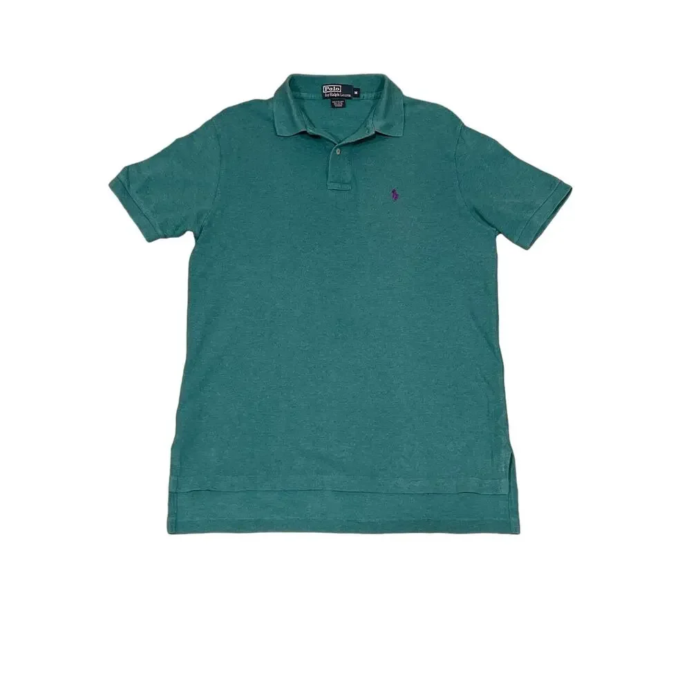 Polo Ralph Lauren Men's Teal Golf Polo Shirt Size Medium M 873-Y
